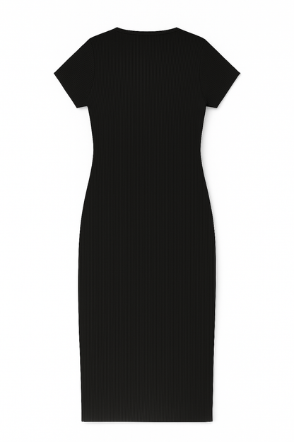 VESTIDO RIB NEGRO FIGURA