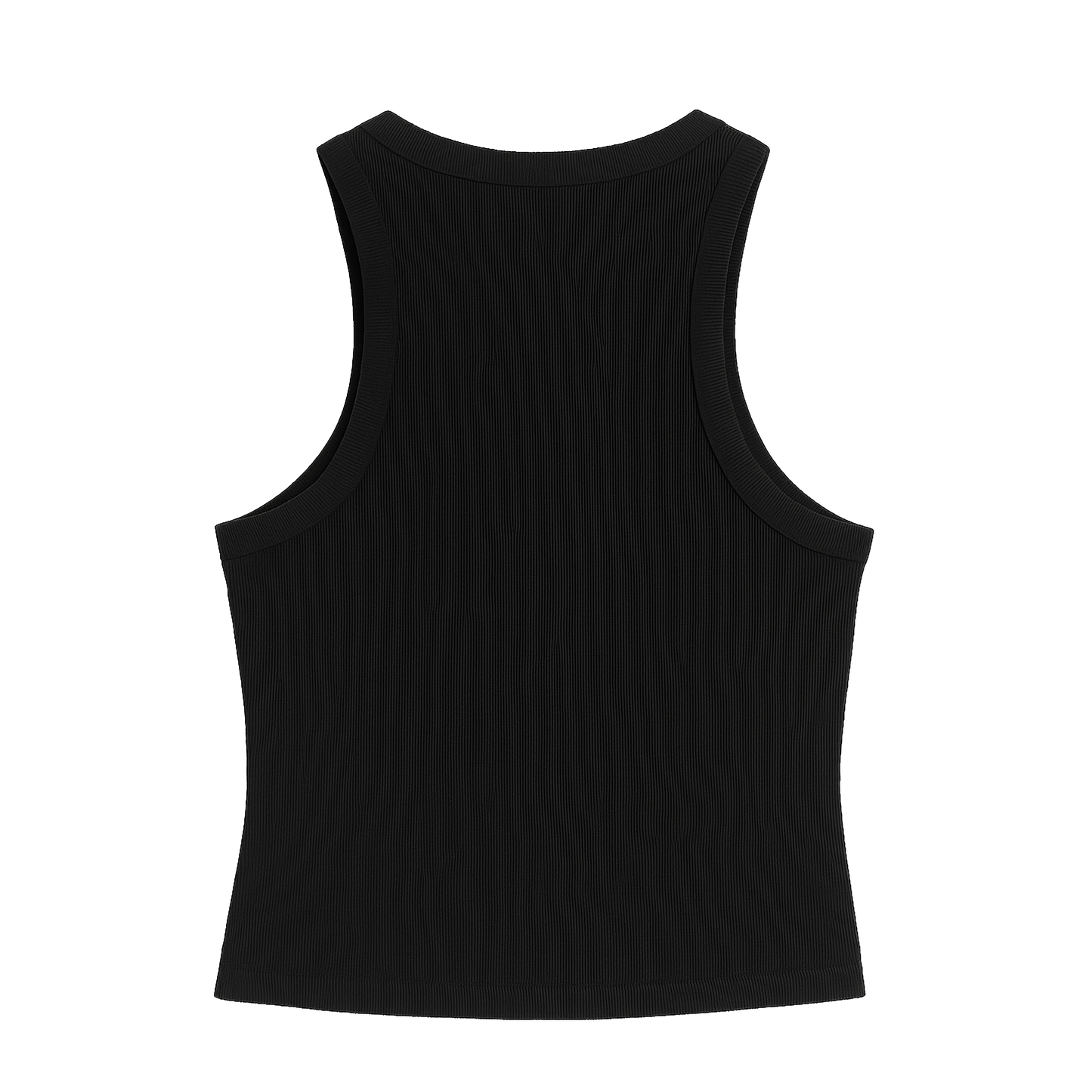 BLACK SNAKE RIB BLOUSE