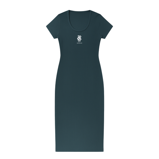 VESTIDO RIB VERDE SERPIENTE