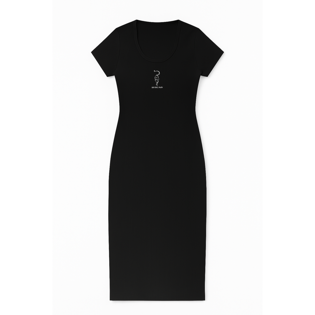 VESTIDO RIB NEGRO GATO