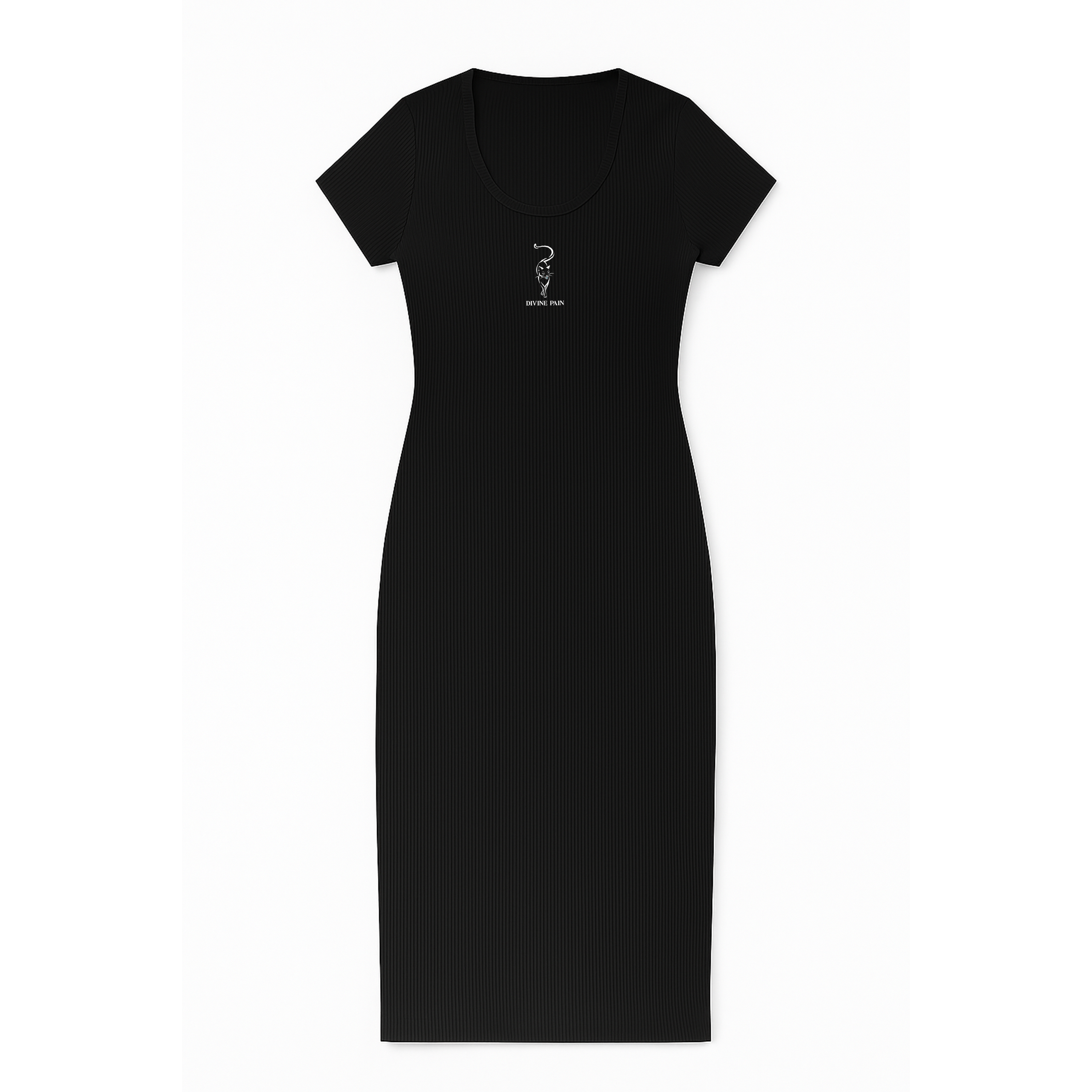 VESTIDO RIB NEGRO GATO