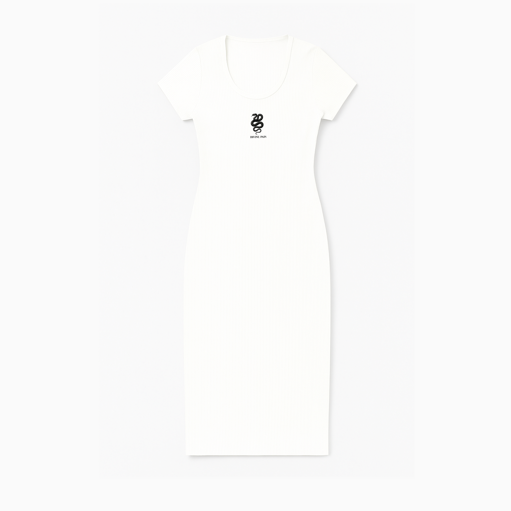 VESTIDO RIB BLANCO SERPIENTE