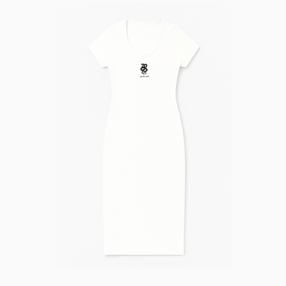 VESTIDO RIB BLANCO SERPIENTE