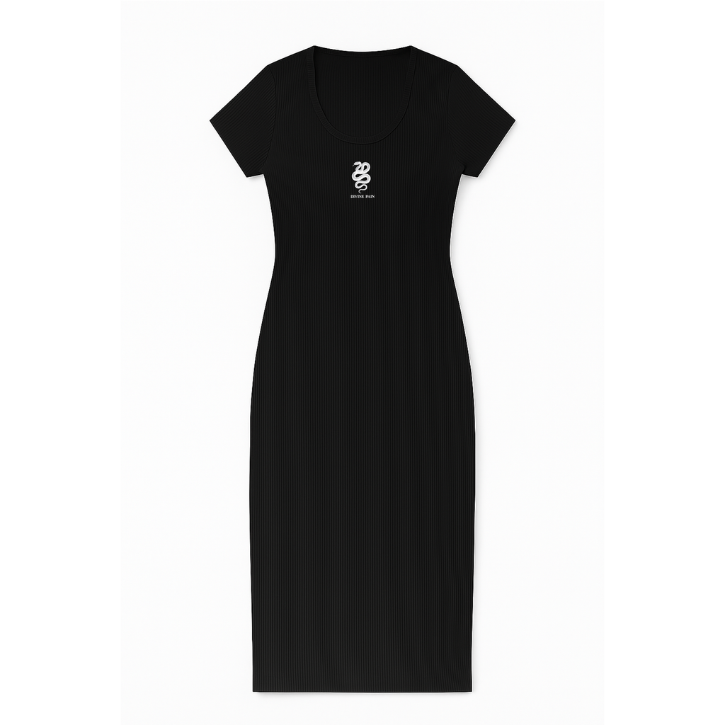 VESTIDO RIB NEGRO SERPIENTE