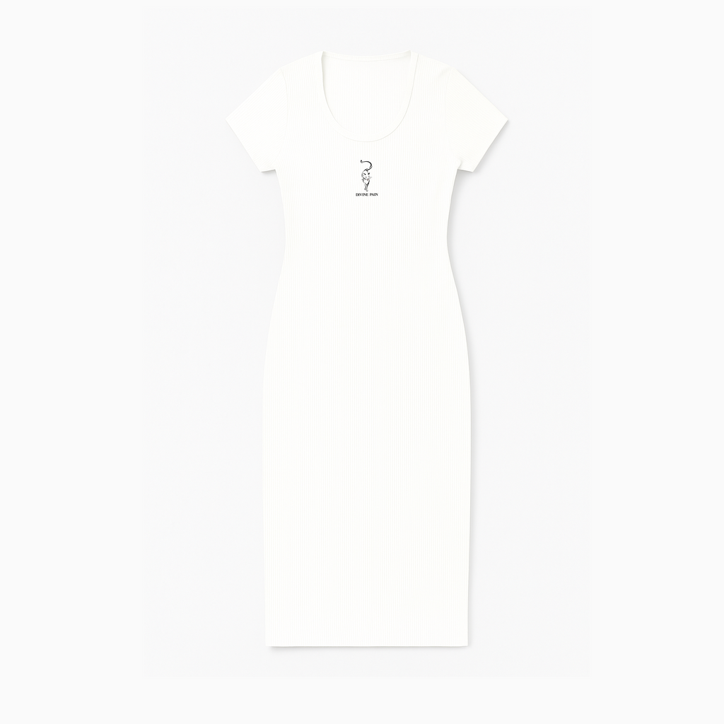 VESTIDO RIB BLANCO GATO