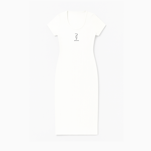 VESTIDO RIB BLANCO GATO