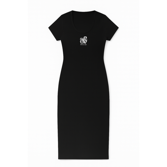 VESTIDO RIB NEGRO FIGURA