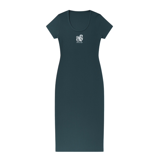 VESTIDO RIB VERDE FIGURA