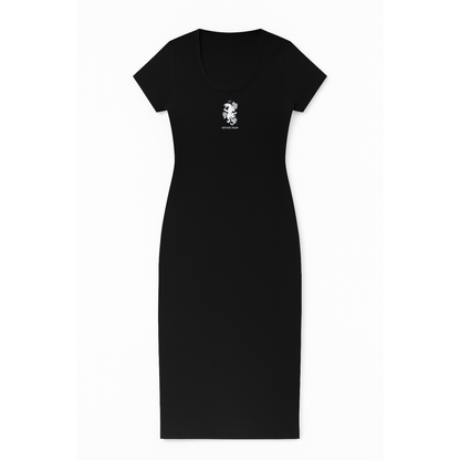 VESTIDO RIB NEGRO PANTERA