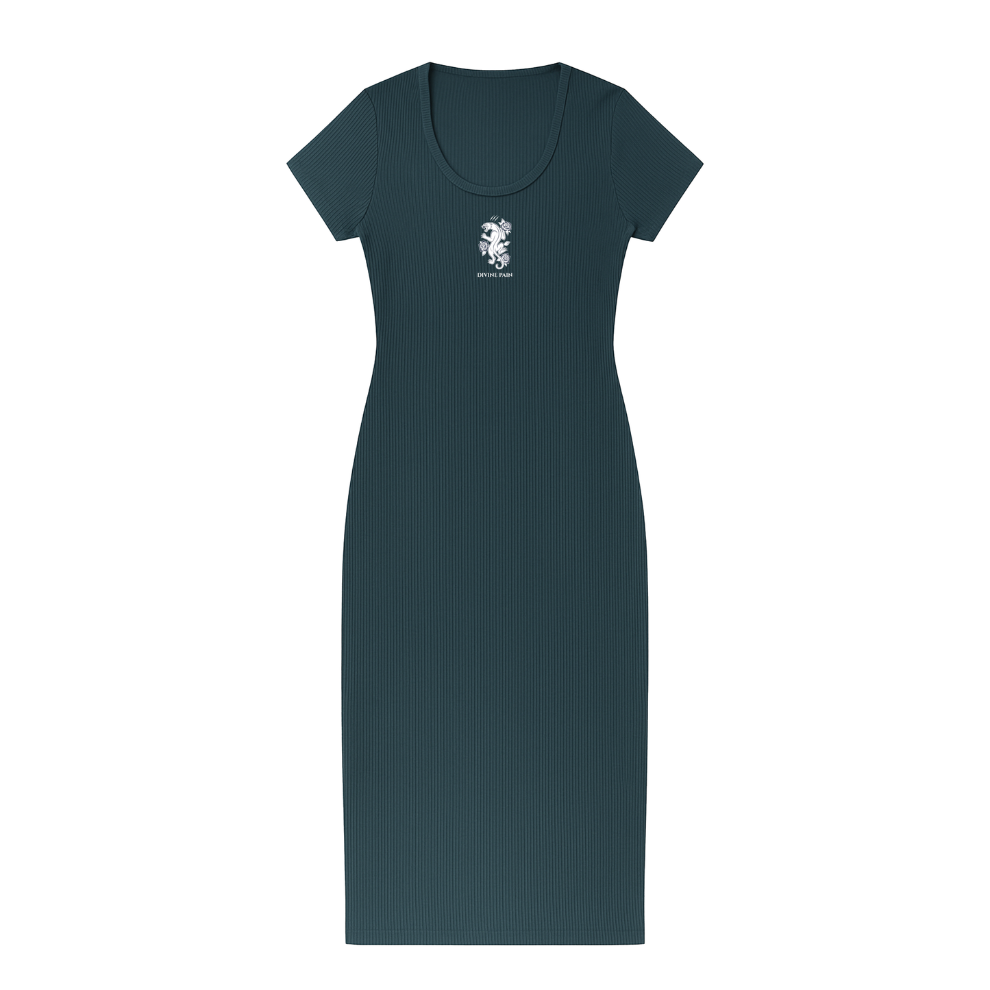 VESTIDO RIB VERDE PANTERA