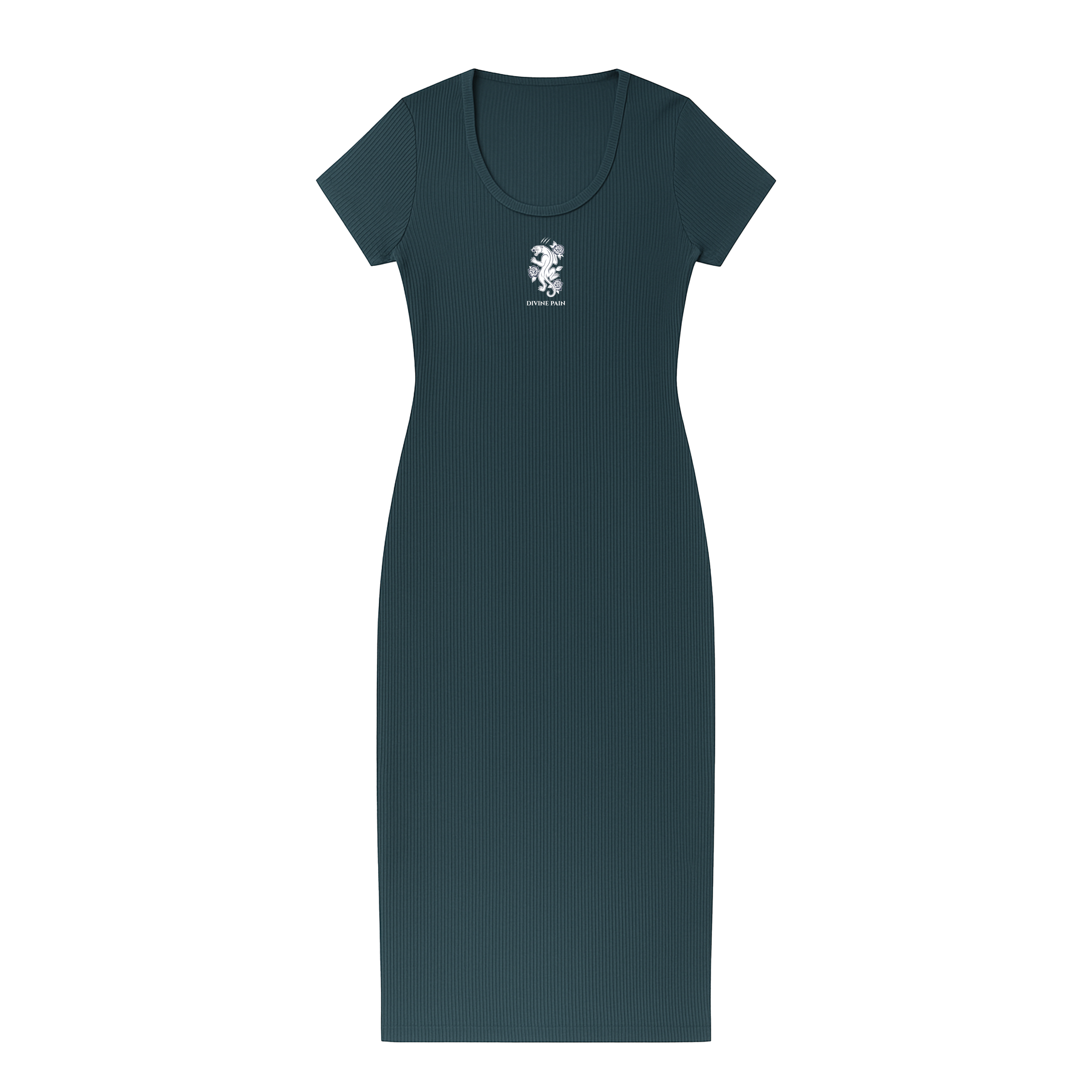 VESTIDO RIB VERDE PANTERA