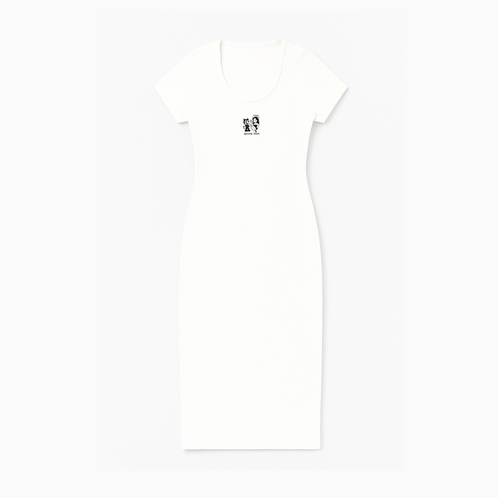 VESTIDO RIB BLANCO FIGURA