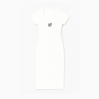 VESTIDO RIB BLANCO FIGURA