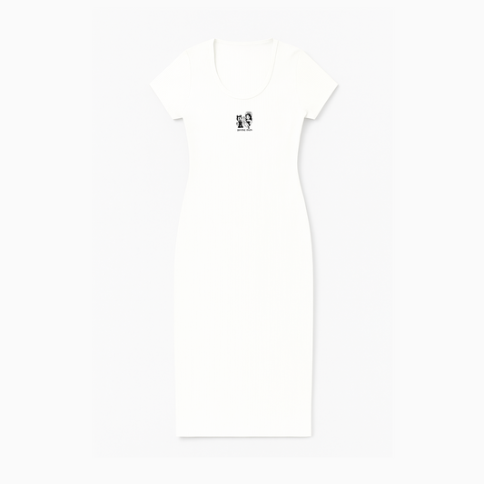 VESTIDO RIB BLANCO FIGURA