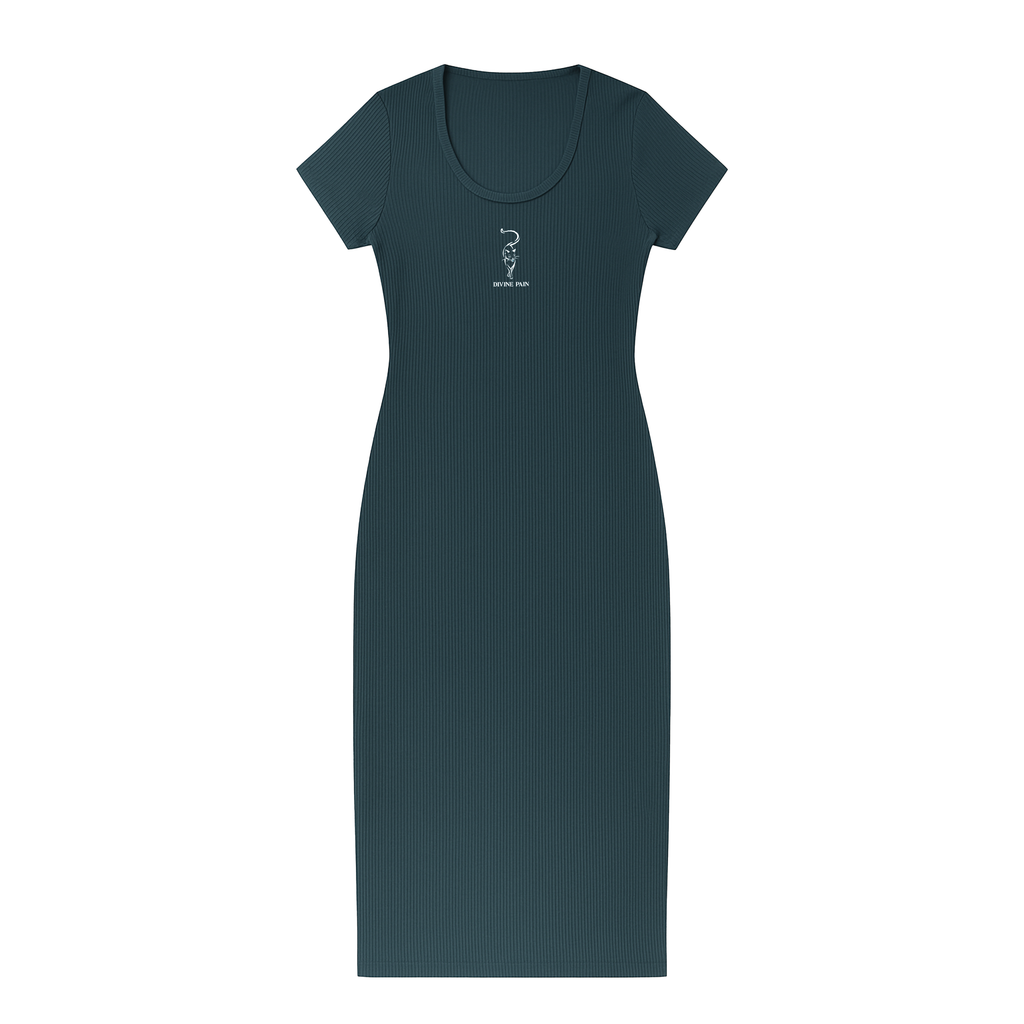 VESTIDO RIB VERDE GATO
