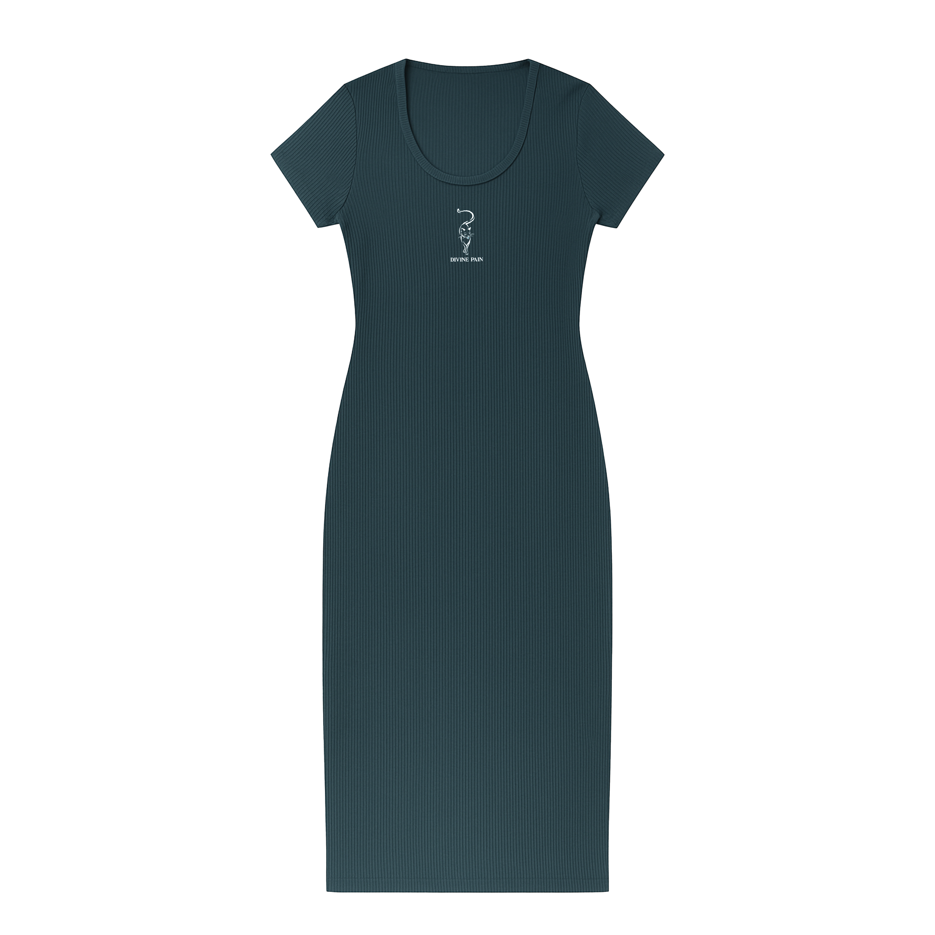 VESTIDO RIB VERDE GATO