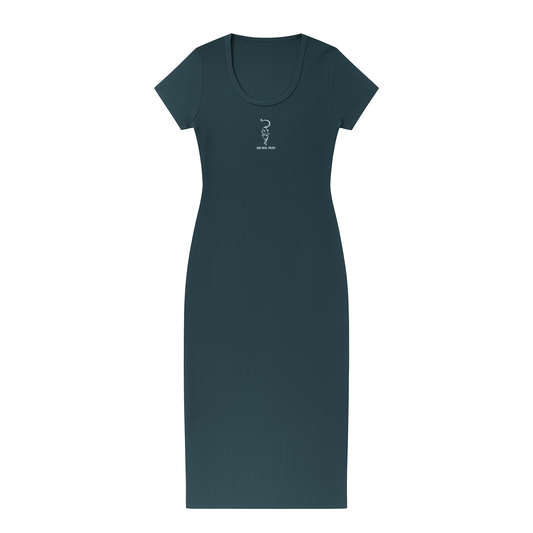 VESTIDO RIB VERDE GATO