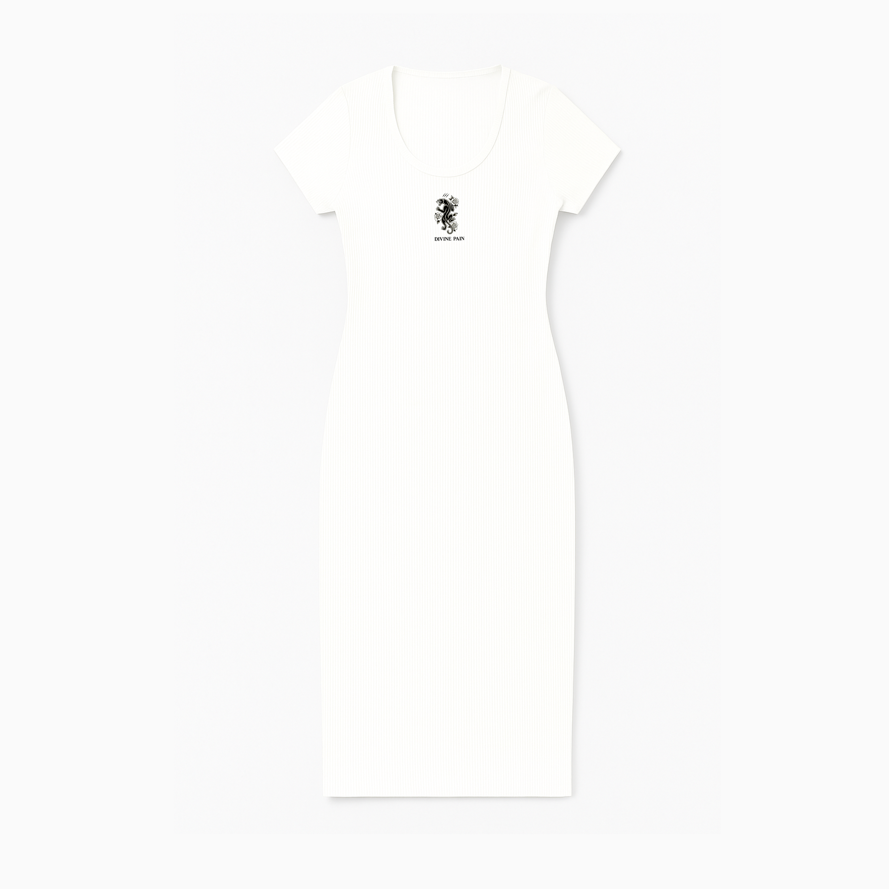 VESTIDO RIB BLANCO PANTERA
