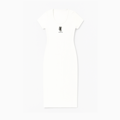 VESTIDO RIB BLANCO PANTERA