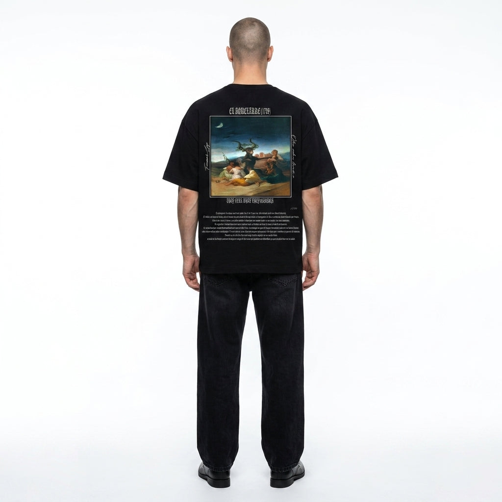 Camiseta Oversize Negro "AQUELARRE"