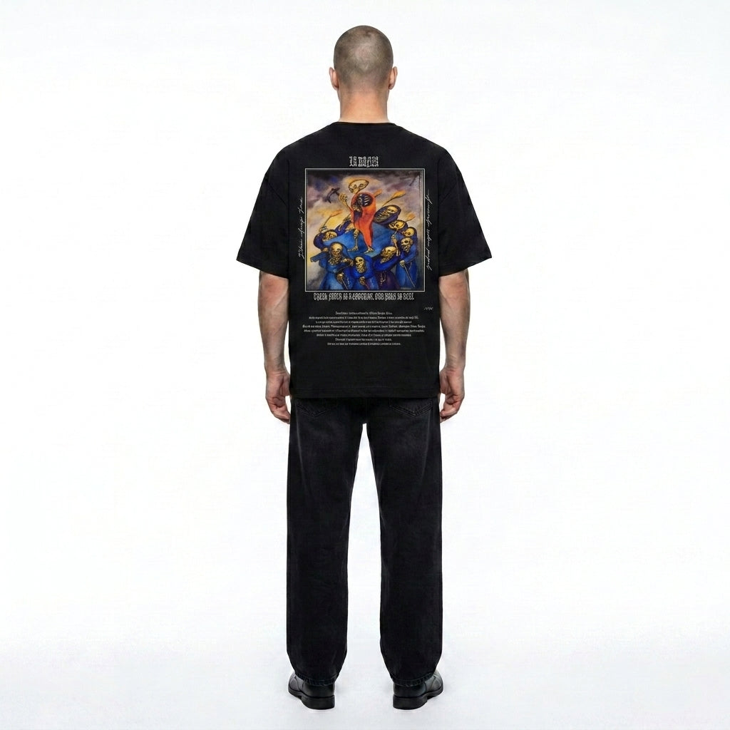 Camiseta Oversize Negro "La Danza"