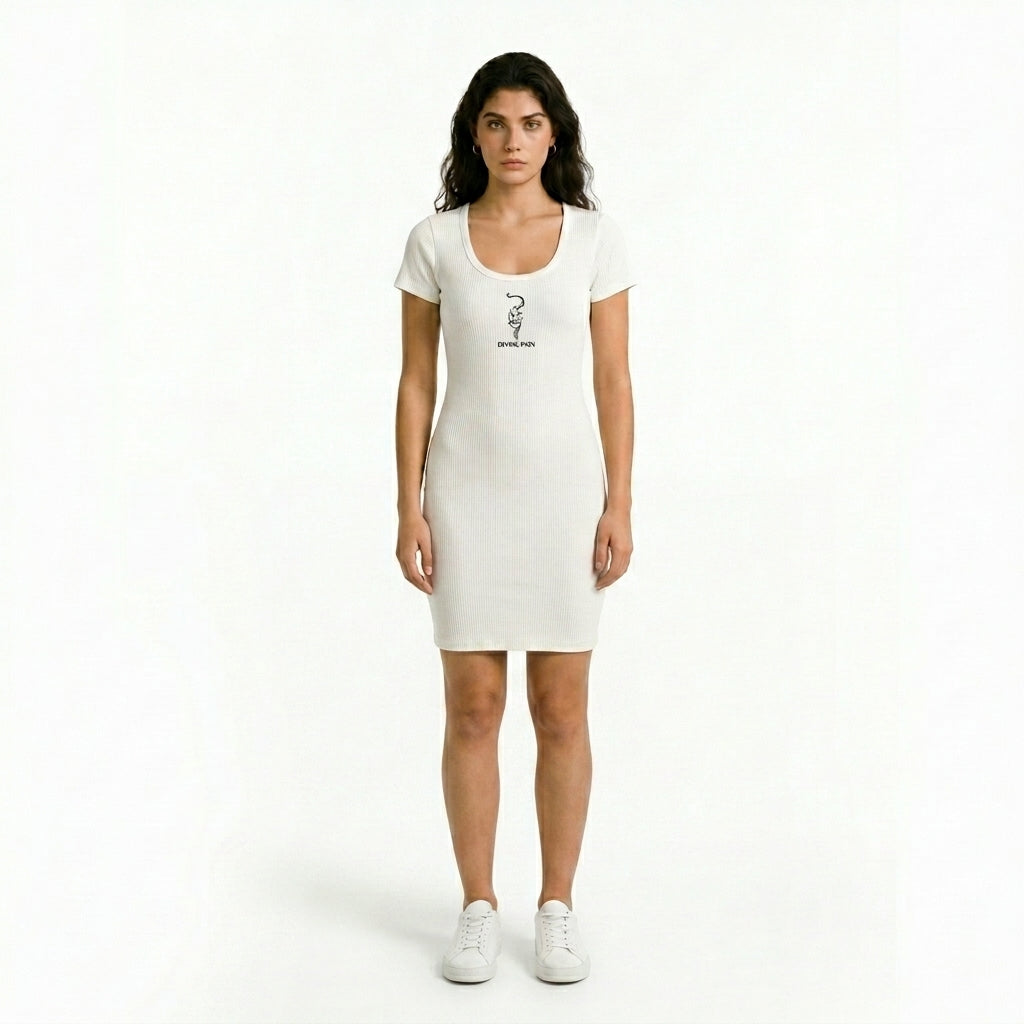 VESTIDO RIB BLANCO GATO