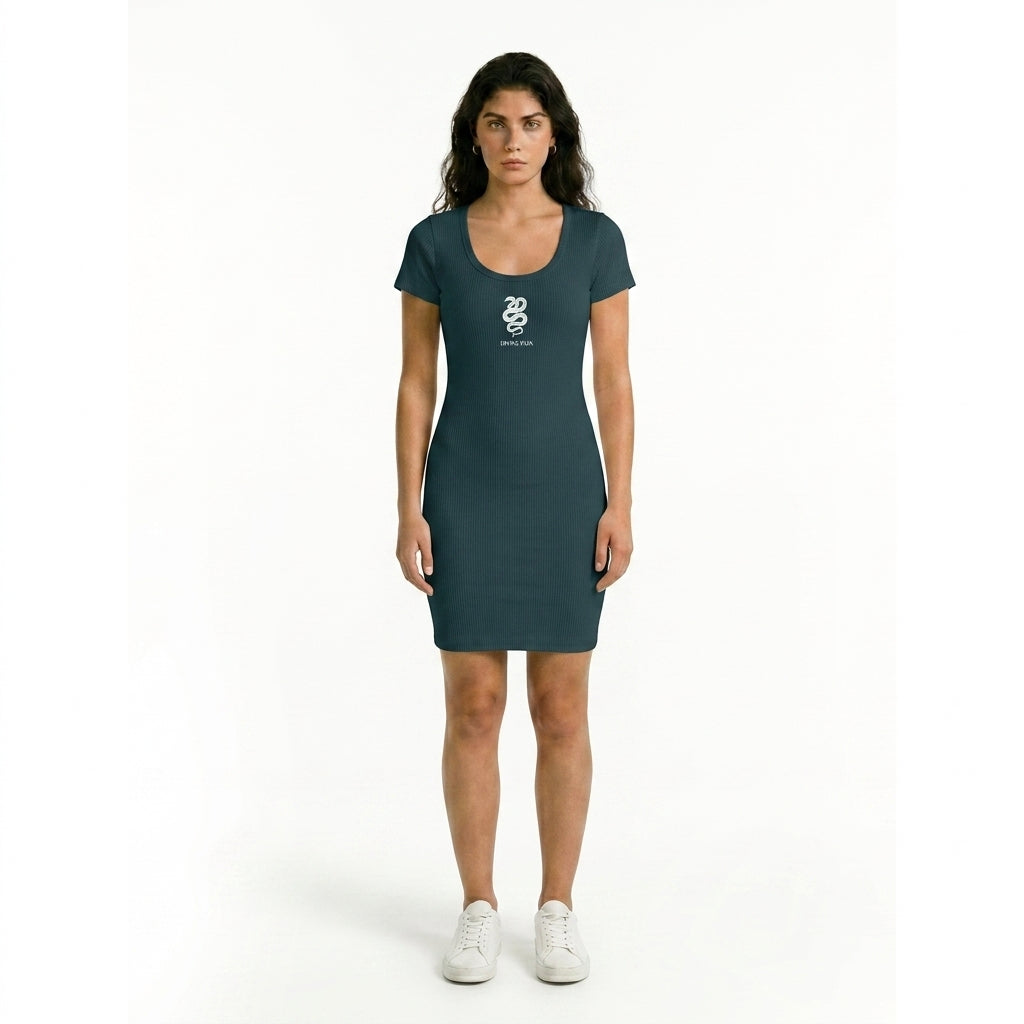 VESTIDO RIB VERDE SERPIENTE