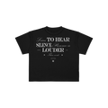 CROP-TOP NEGRO "Learn To Hear Silence"