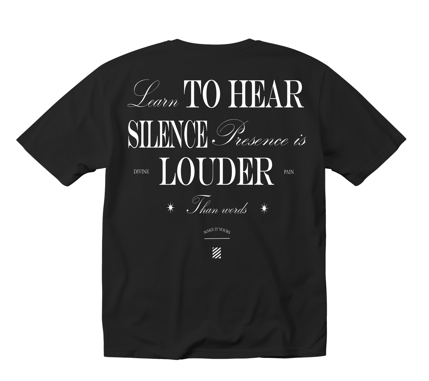 CAMISETA PESADA NEGRO "Learn To Hear Silence"
