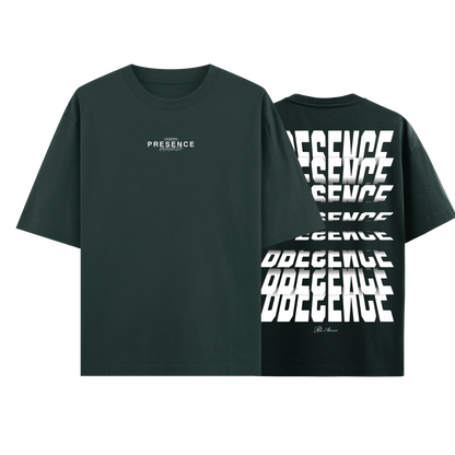 CAMISETA OVERSIZE VERDE "PRESENCE"