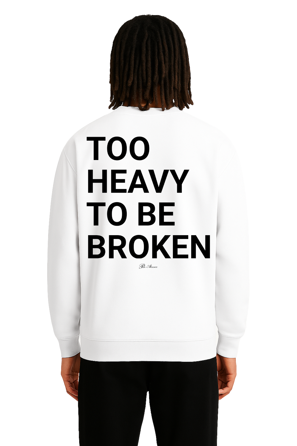 WHITE LUXURY HOODIE "Too Heavy To Be Broken"