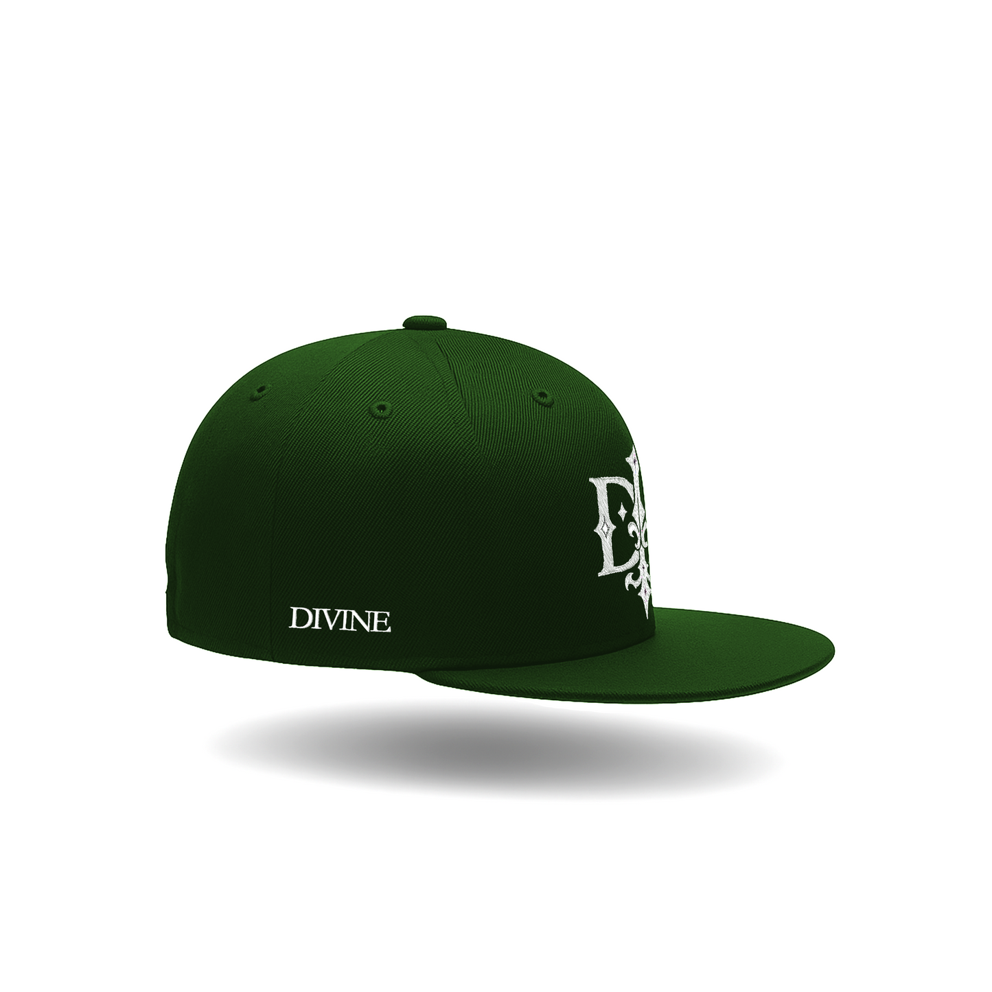 GORRA PLANA VERDE BORDADO TIPOGRAFIA "DP"