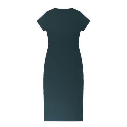 VESTIDO RIB VERDE PANTERA