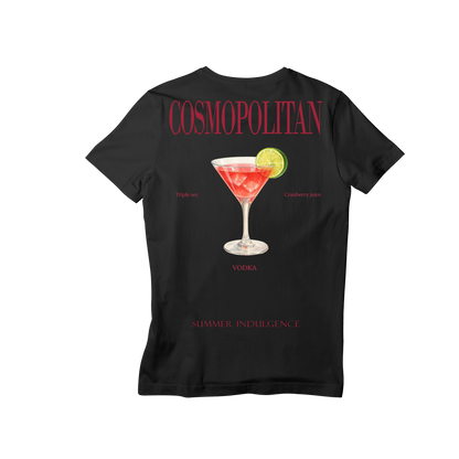 Camiseta Fresca De Lujo Negro “Cosmopolitan— Summer Indulgence”