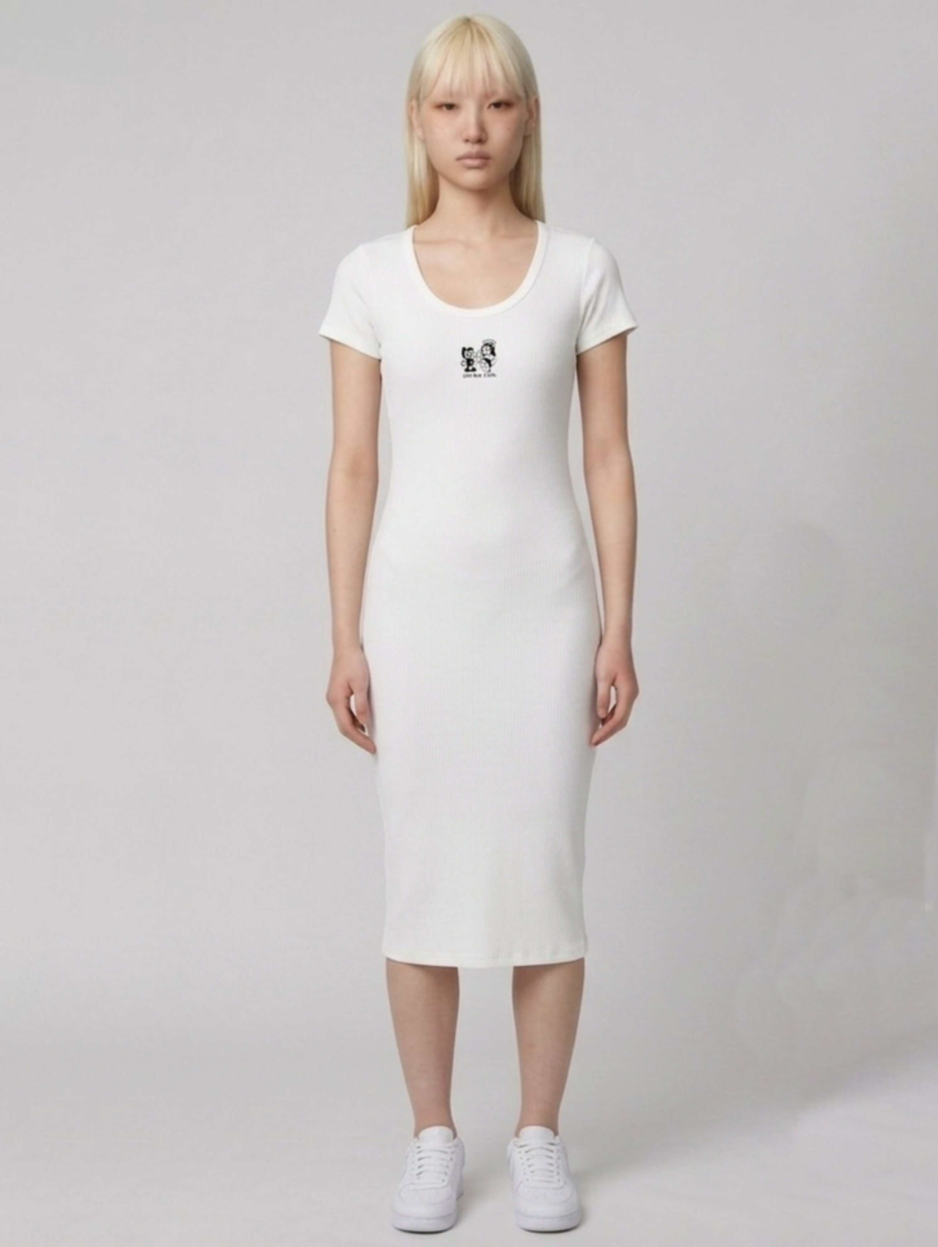 VESTIDO RIB BLANCO FIGURA