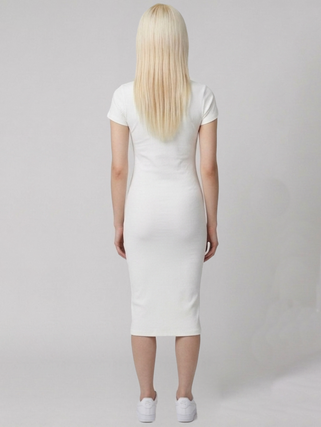 VESTIDO RIB BLANCO PANTERA