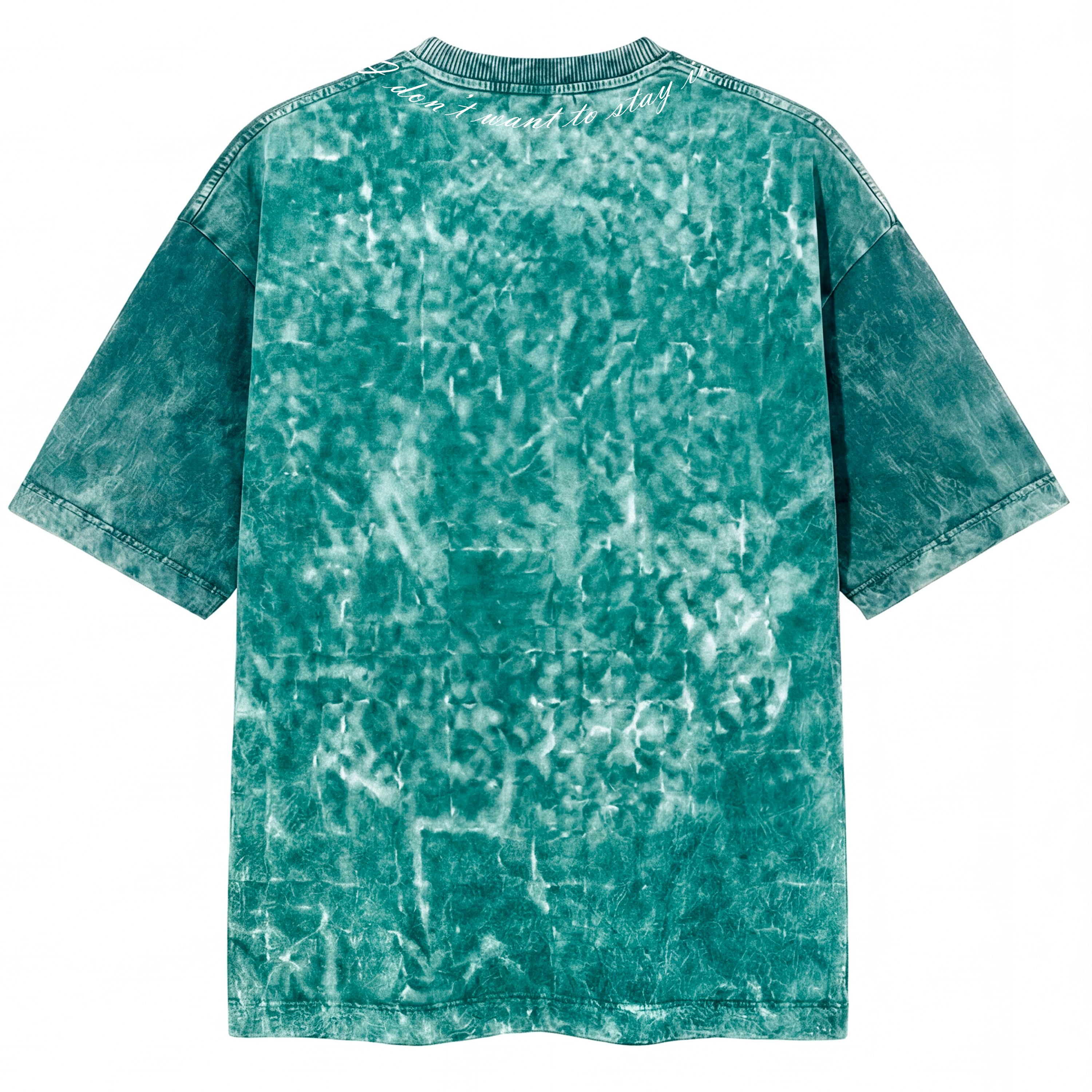 CAMISETA ACIDWASH VERDE "Paradise"