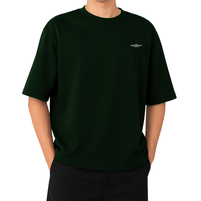 CAMISETA PESADA VERDE "Learn To Hear Silence"