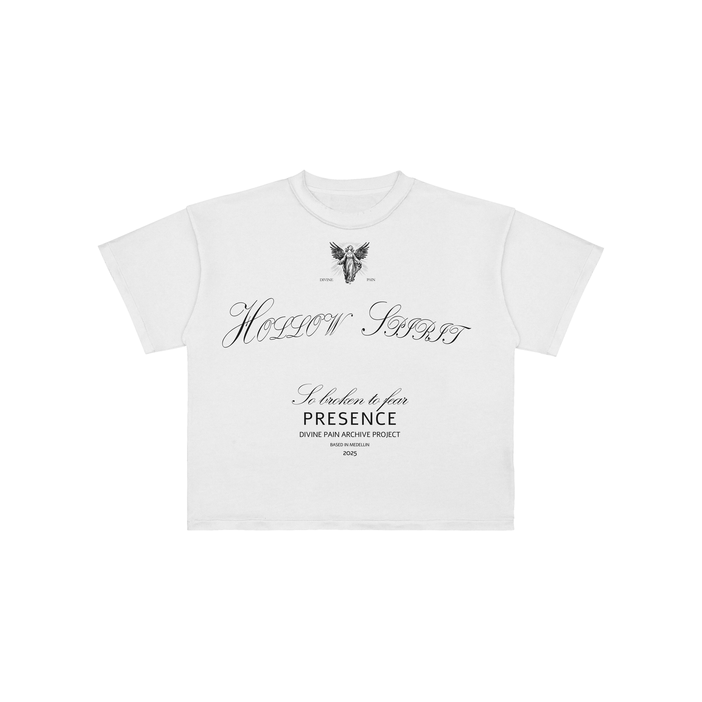 WHITE CROP-TOP "HOLLOW SPIRIT"