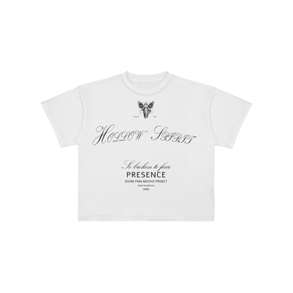 WHITE CROP-TOP "HOLLOW SPIRIT"