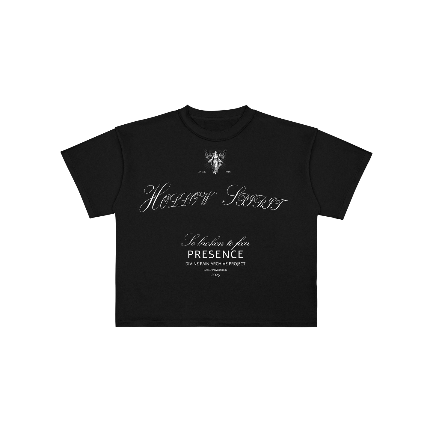 BLACK CROP-TOP "HOLLOW SPIRIT"