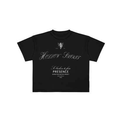 BLACK CROP-TOP "HOLLOW SPIRIT"