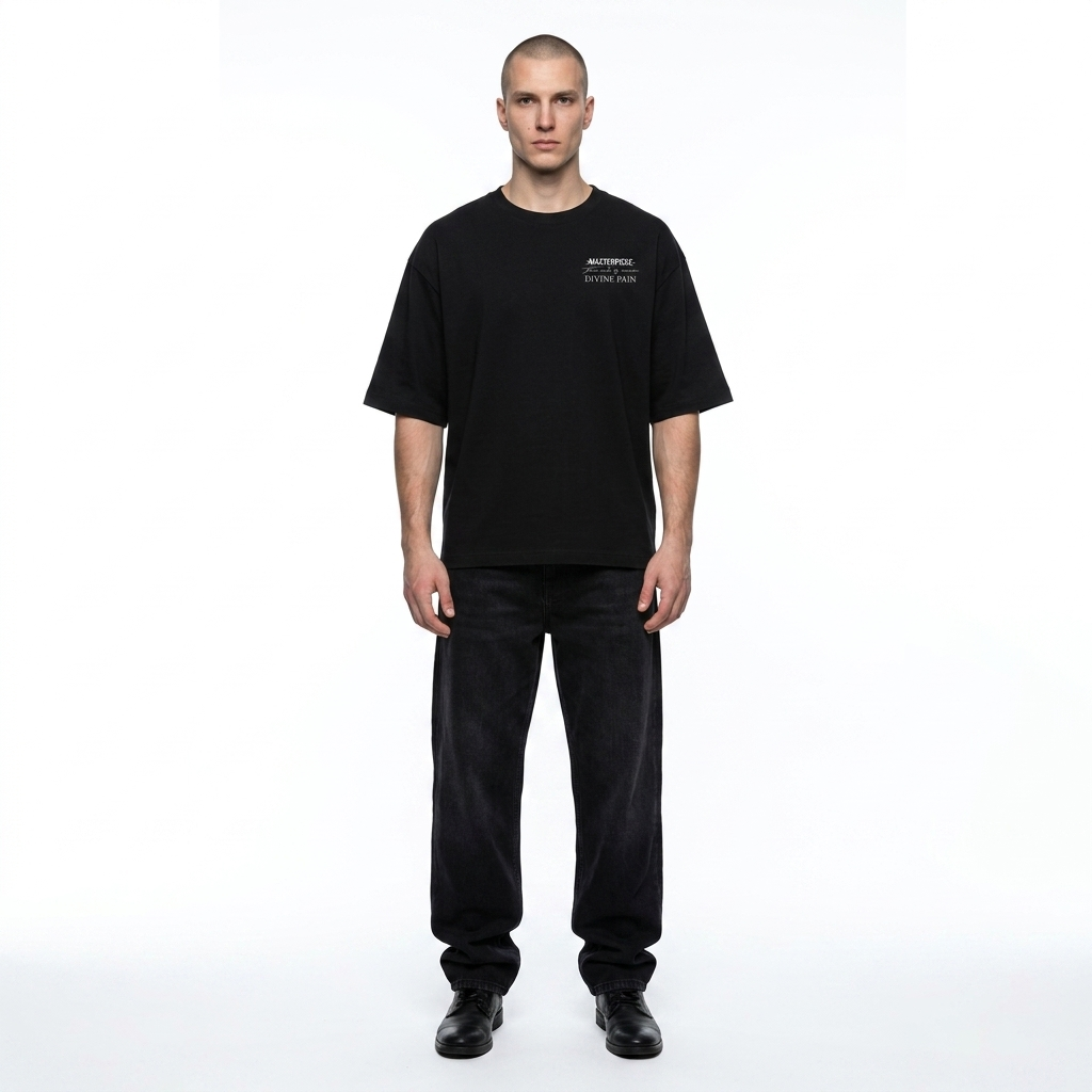 Camiseta Oversize Negro "Giuditta e Oloferne"