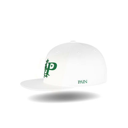 GORRA PLANA BLANCO BORDADO TIPOGRAFIA "DP"