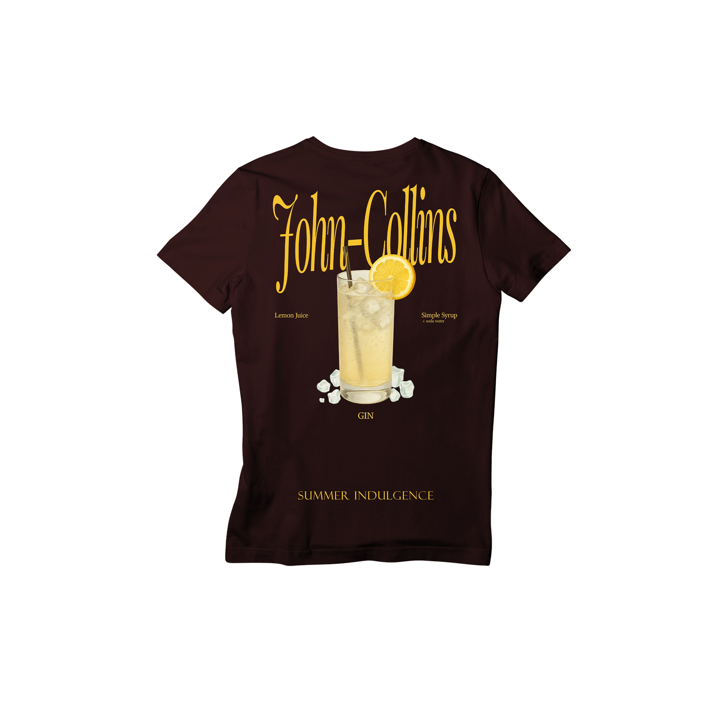 Camiseta Fresca De Lujo Rojo “Collins — Summer Indulgence”