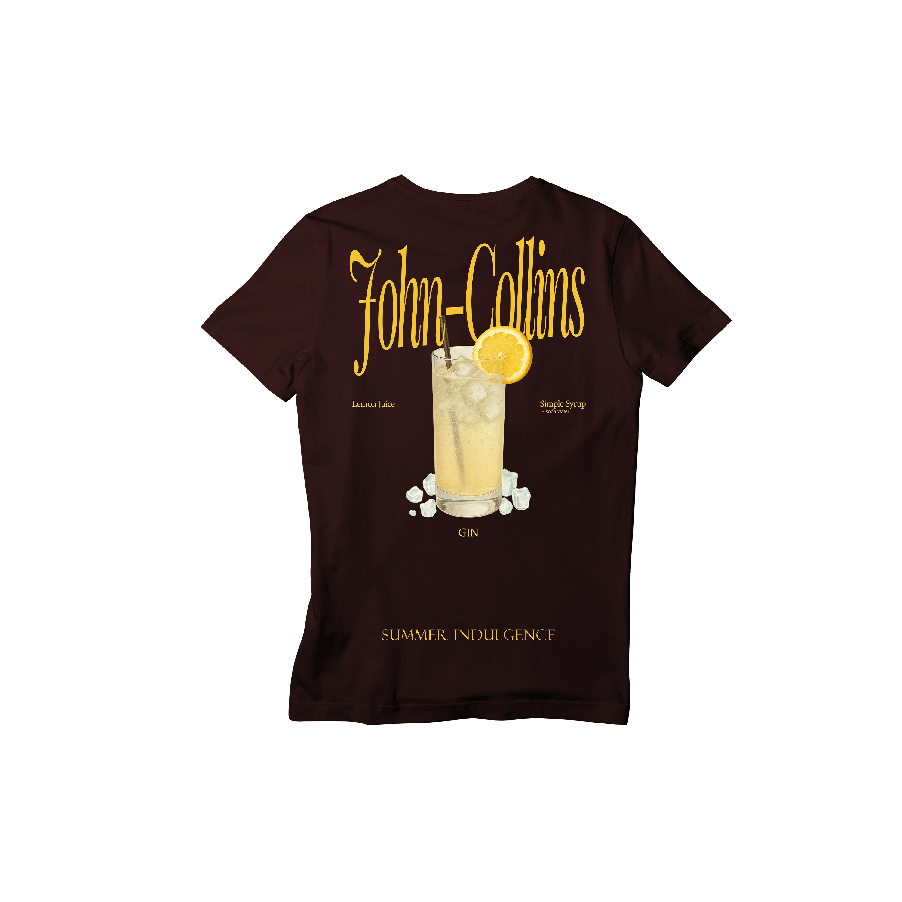 Camiseta Fresca De Lujo Rojo “Collins — Summer Indulgence”