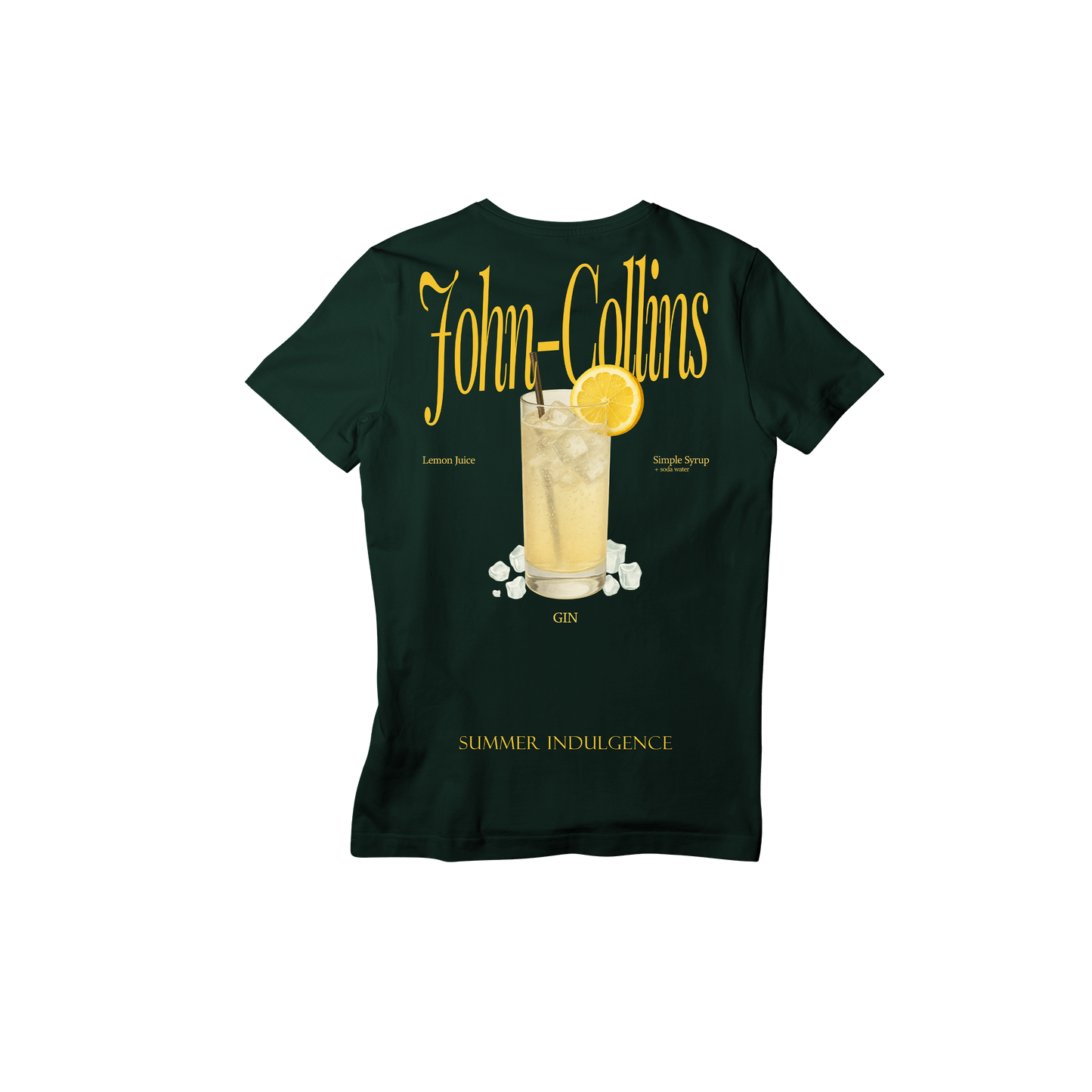 Camiseta Fresca De Lujo Verde Oscuro “Collins — Summer Indulgence”