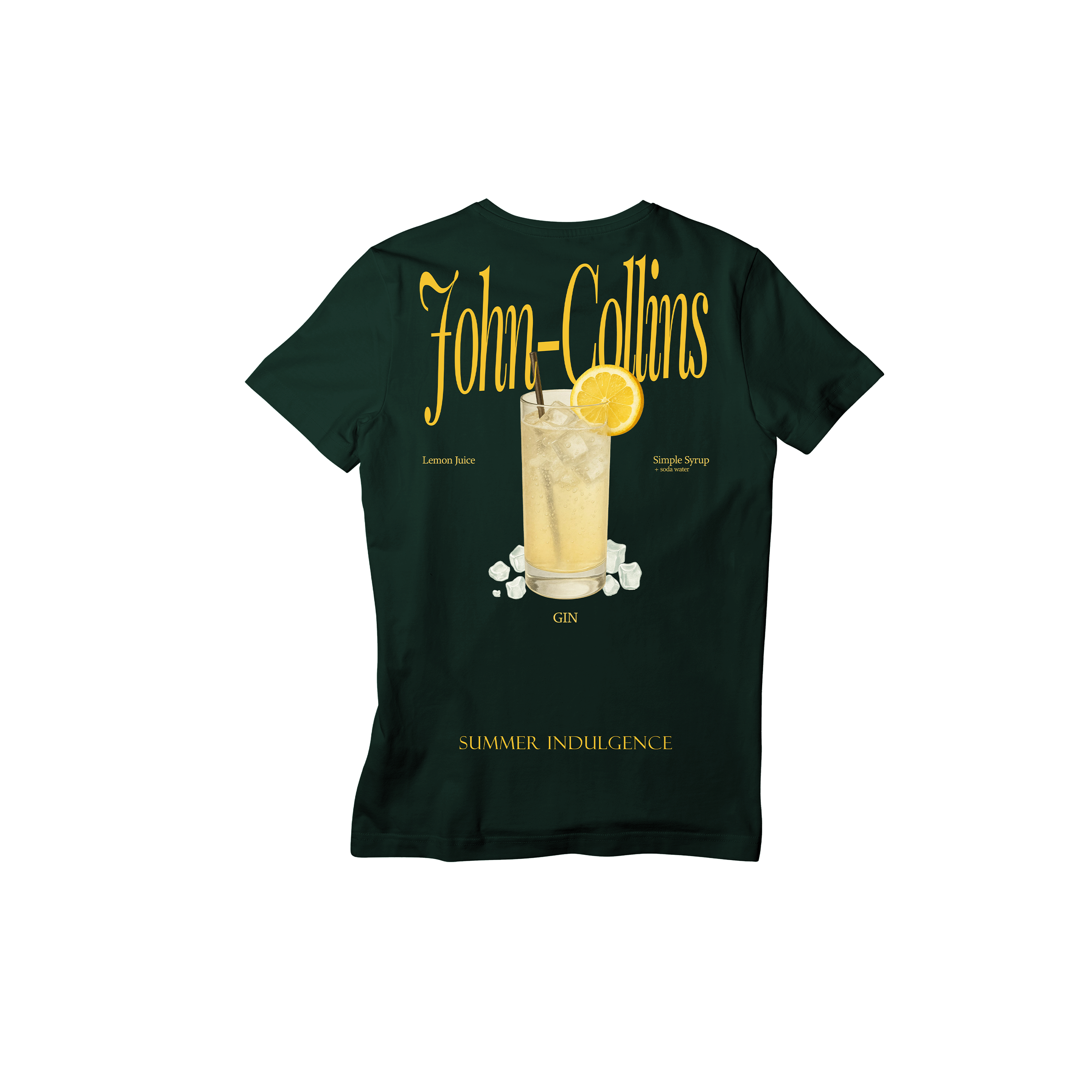 Camiseta Fresca De Lujo Verde Oscuro “Collins — Summer Indulgence”