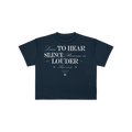 CROP-TOP AZUL "Learn To Hear Silence"