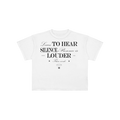 CROP-TOP BLANCO "Learn To Hear Silence"